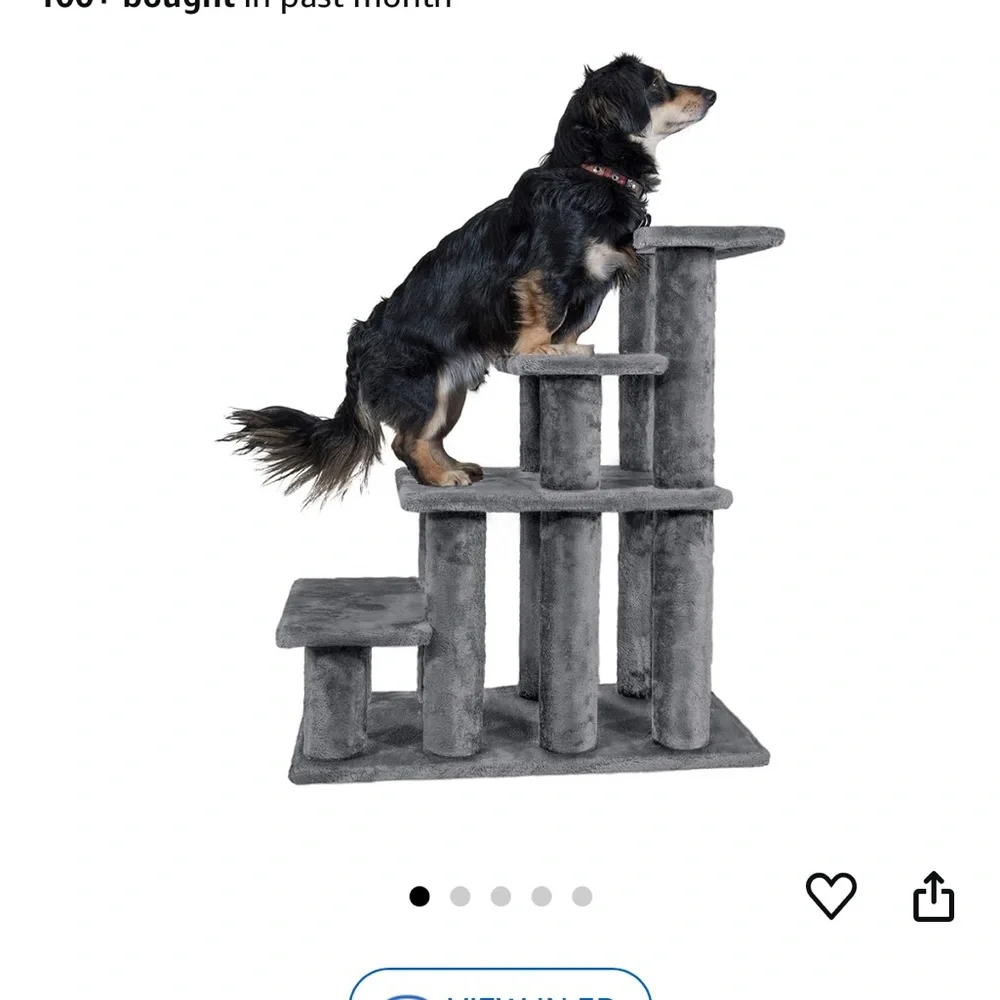 Gray Multi-Step Pet Stairs For dogs & cats Brand new comes with box